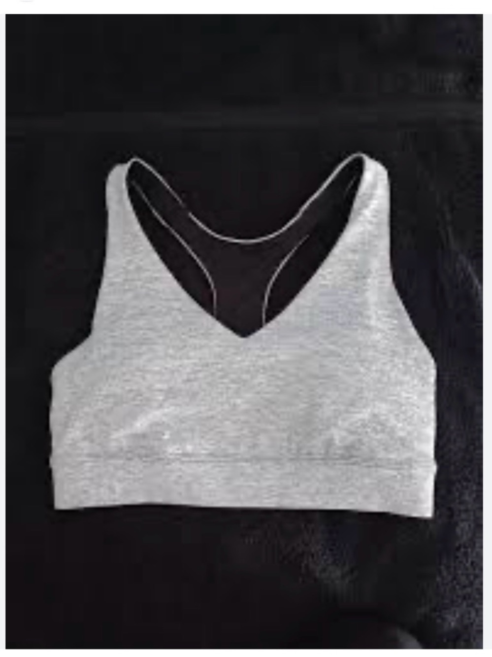 tek gear Gray Racerback Sports Bra with Black Lining